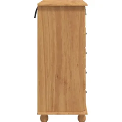 vidaXL Ladekast ASKIM Bruin 91 x 40 x 95,5 cm Massief grenenhout