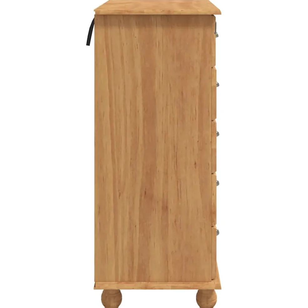 vidaXL Ladekast ASKIM Bruin 91 x 40 x 95,5 cm Massief grenenhout
