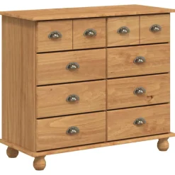 vidaXL Ladekast ASKIM Bruin 91 x 40 x 79 cm Massief grenenhout