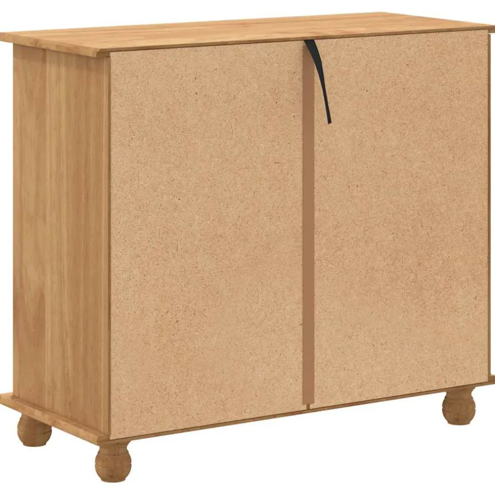 vidaXL Ladekast ASKIM Bruin 91 x 40 x 79 cm Massief grenenhout