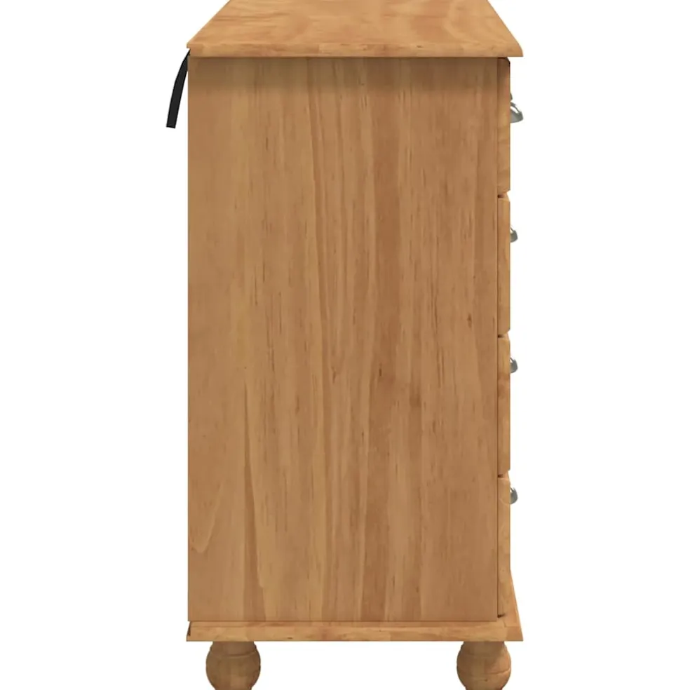 vidaXL Ladekast ASKIM Bruin 91 x 40 x 79 cm Massief grenenhout