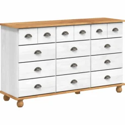vidaXL Ladekast ASKIM Wit 79 x 40 x 133,5 cm Massief grenenhout