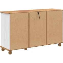 vidaXL Ladekast ASKIM Wit 79 x 40 x 133,5 cm Massief grenenhout