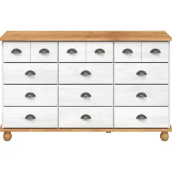 vidaXL Ladekast ASKIM Wit 79 x 40 x 133,5 cm Massief grenenhout