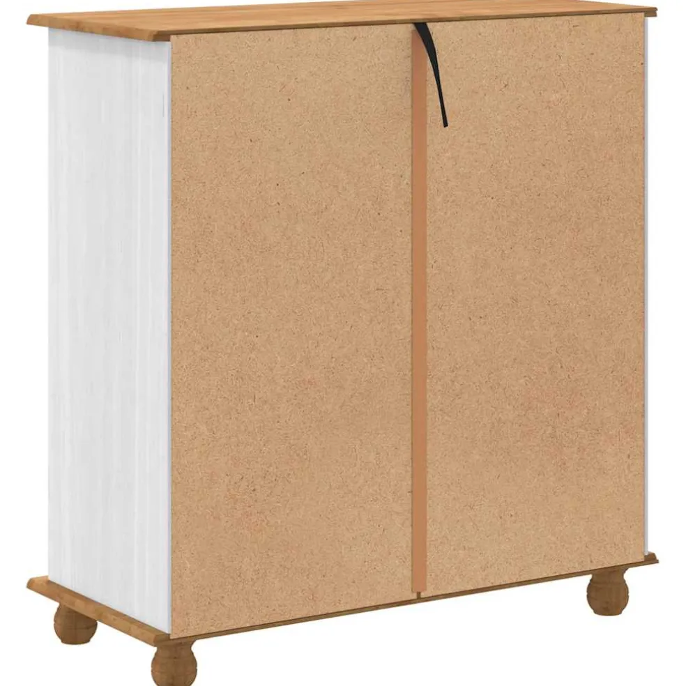vidaXL Ladekast ASKIM Wit 91 x 40 x 95,5 cm Massief grenenhout