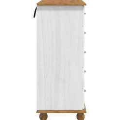 vidaXL Ladekast ASKIM Wit 91 x 40 x 95,5 cm Massief grenenhout