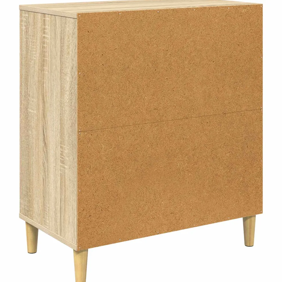 vidaXL Ladekast BORNE Licht pioenroosprint 66 x 36,5 x 75 cm Sonoma