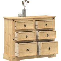 vidaXL Ladekast Corona 110x43x91 cm massief grenenhout