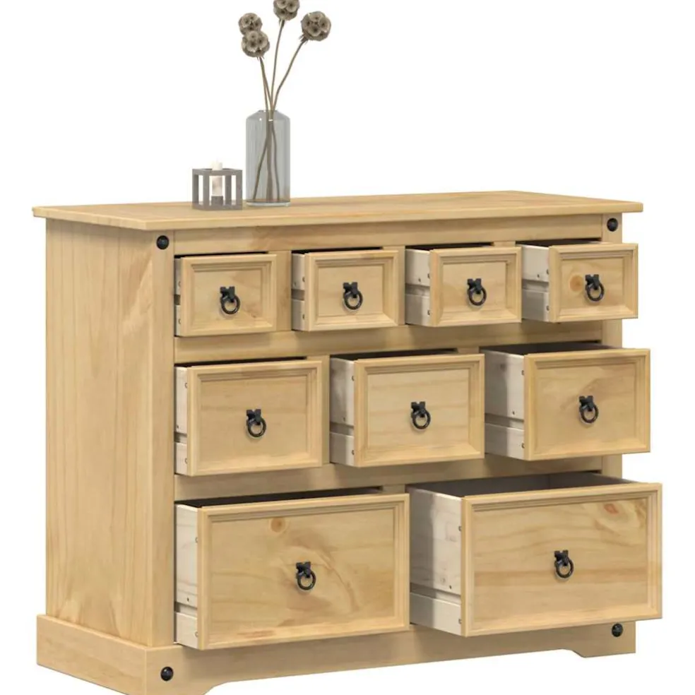 vidaXL Ladekast Corona 101x45x82 cm massief grenenhout
