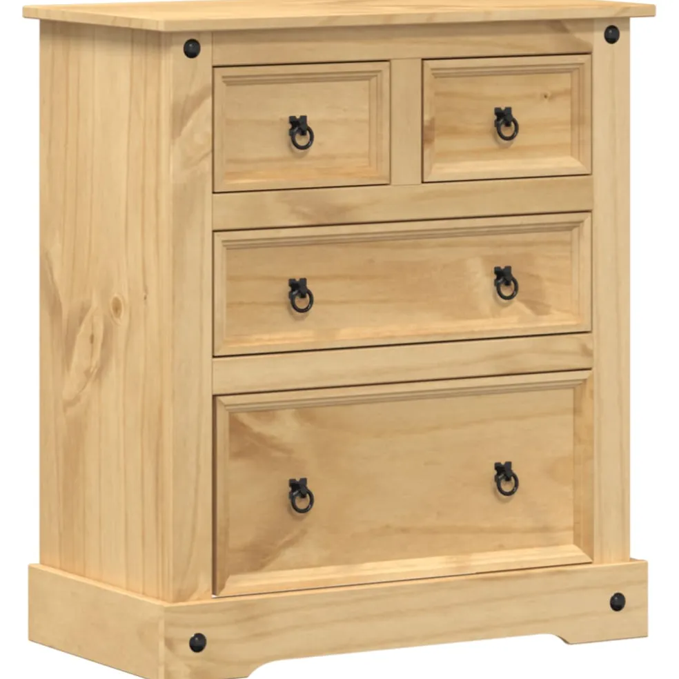 vidaXL Ladekast Corona 80x43x91 cm massief grenenhout