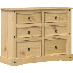 vidaXL Ladekast Corona 112x48x91 cm massief grenenhout