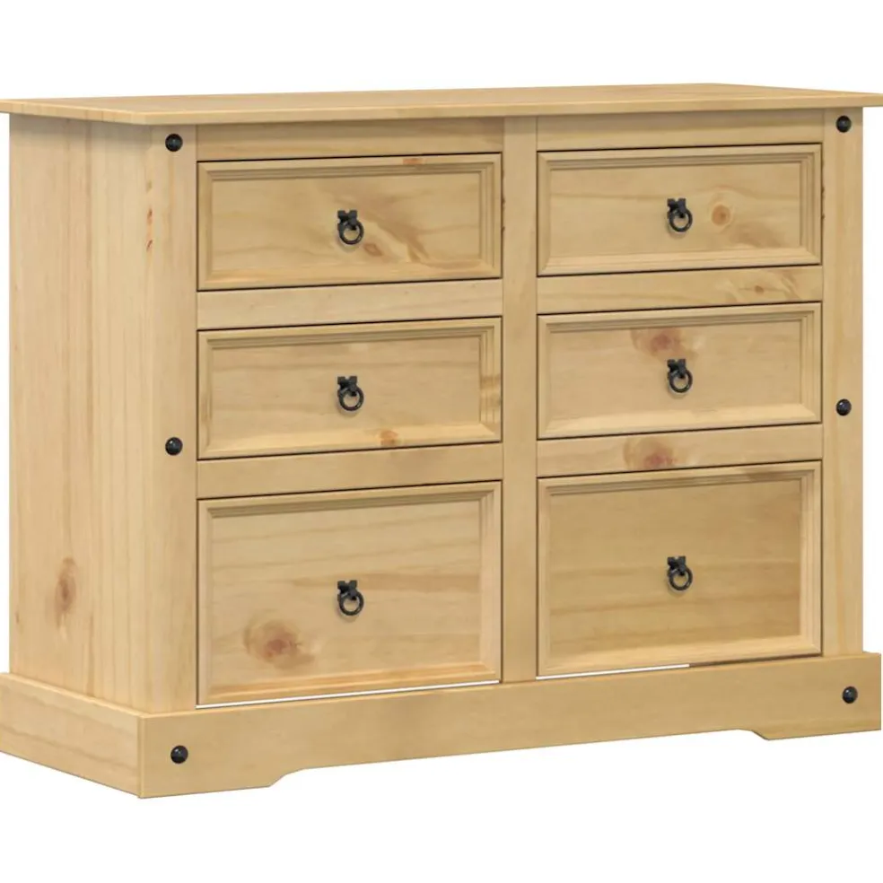 vidaXL Ladekast Corona 112x48x91 cm massief grenenhout