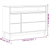 vidaXL Ladekast FLAM 110x40x80 cm massief grenenhout