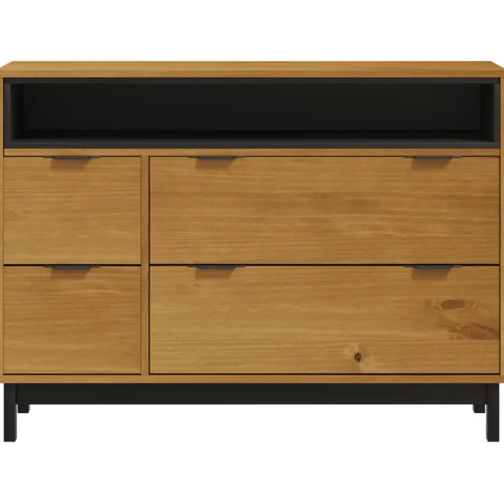 vidaXL Ladekast FLAM 110x40x80 cm massief grenenhout