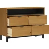 vidaXL Ladekast FLAM 110x40x80 cm massief grenenhout