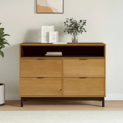 vidaXL Ladekast FLAM 110x40x80 cm massief grenenhout