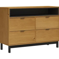 vidaXL Ladekast FLAM 110x40x80 cm massief grenenhout