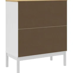vidaXL Ladekast FLORO massief grenenhout wit