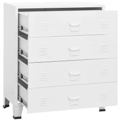 vidaXL Ladekast industrieel 78x40x93 cm metaal wit