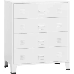 vidaXL Ladekast industrieel 78x40x93 cm metaal wit