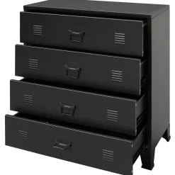 vidaXL Ladekast industriële stijl 78x40x93 cm metaal zwart