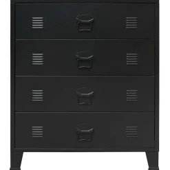 vidaXL Ladekast industriële stijl 78x40x93 cm metaal zwart