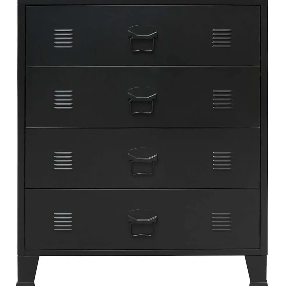 vidaXL Ladekast industriële stijl 78x40x93 cm metaal zwart
