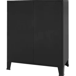 vidaXL Ladekast industriële stijl 78x40x93 cm metaal zwart