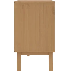 vidaXL Ladekastje OLDEN massief grenenhout wit en bruin