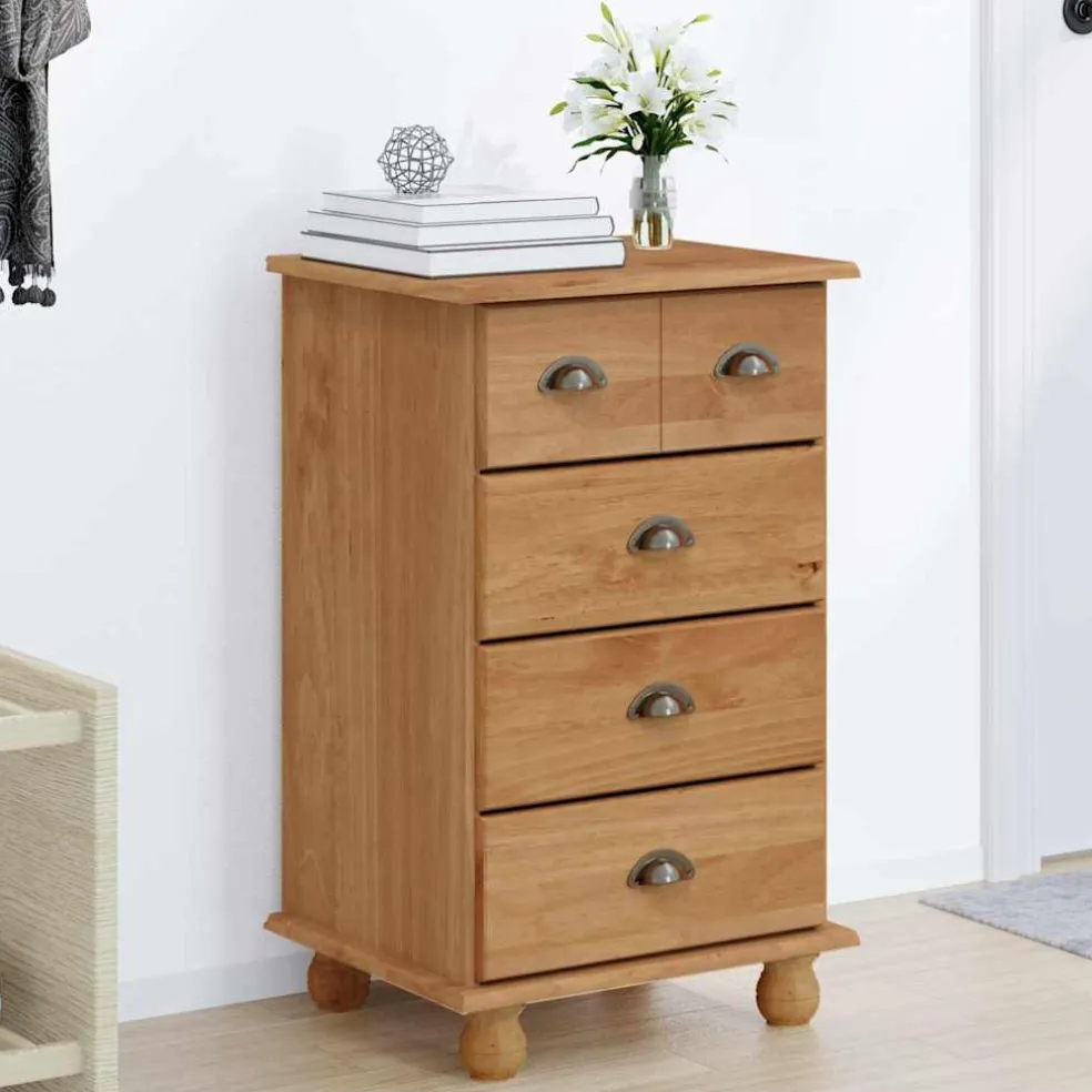 vidaXL Ladekast 5-Lade ASKIM Bruin 48,5 x 40 x 79 cm