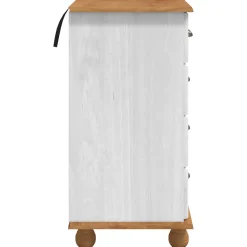 vidaXL Ladekast 5-Lade ASKIM Wit 48,5 x 40 x 79 cm Massief grenenhout