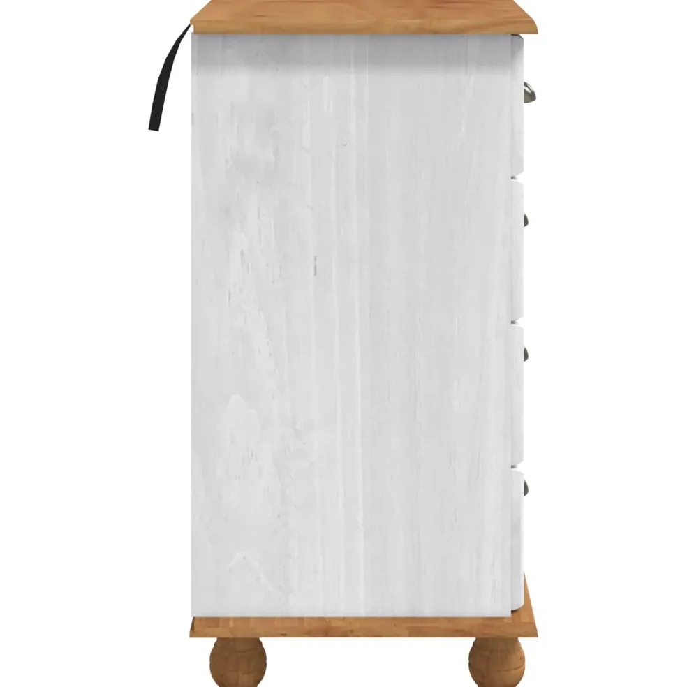 vidaXL Ladekast 5-Lade ASKIM Wit 48,5 x 40 x 79 cm Massief grenenhout