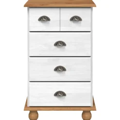 vidaXL Ladekast 5-Lade ASKIM Wit 48,5 x 40 x 79 cm Massief grenenhout
