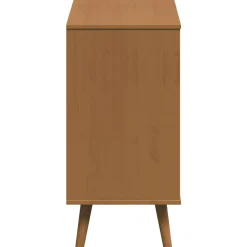 vidaXL Ladekast MOLDE Caramel 80 x 40 x 80 cm Massief grenenhout