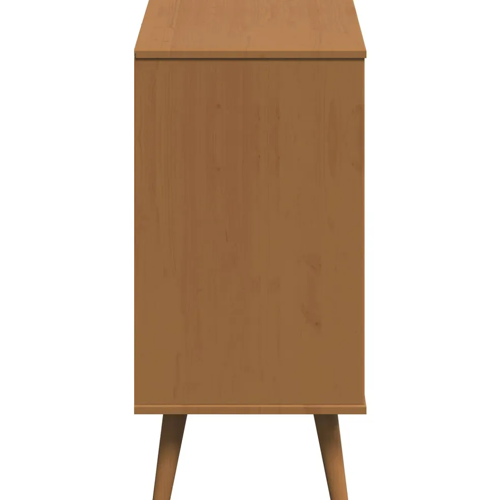 vidaXL Ladekast MOLDE Caramel 80 x 40 x 80 cm Massief grenenhout