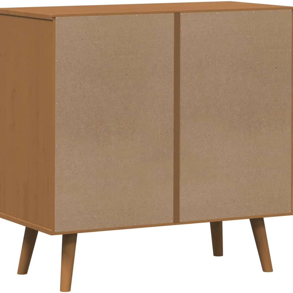 vidaXL Ladekast MOLDE Caramel 80 x 40 x 80 cm Massief grenenhout