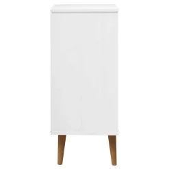 vidaXL Ladekast MOLDE 40x35x82 cm massief grenenhout wit
