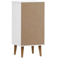vidaXL Ladekast MOLDE 40x35x82 cm massief grenenhout wit