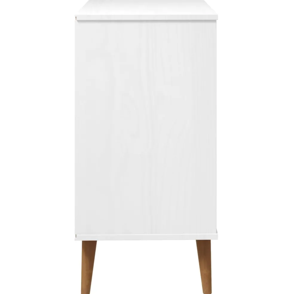 vidaXL Ladekast MOLDE 80x40x80 cm massief grenenhout wit