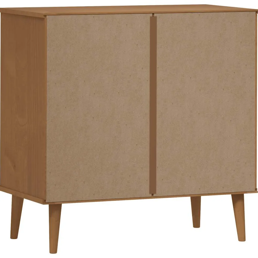 vidaXL Ladekast MOLDE 80x40x80 cm massief grenenhout bruin