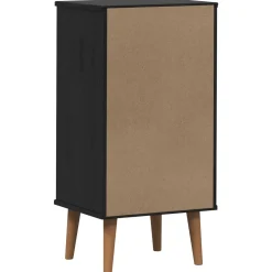 vidaXL Ladekast MOLDE Zwart 40 x 35 x 82 cm Massief grenenhout