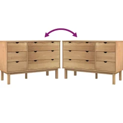 vidaXL Ladekast OTTA 111x43x73,5 cm massief grenenhout