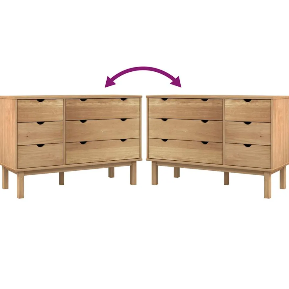 vidaXL Ladekast OTTA 111x43x73,5 cm massief grenenhout