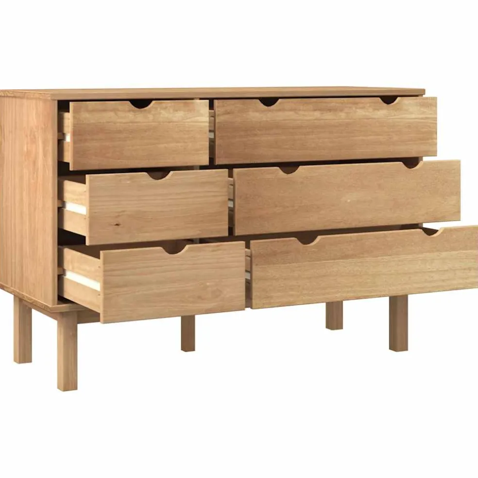 vidaXL Ladekast OTTA 111x43x73,5 cm massief grenenhout