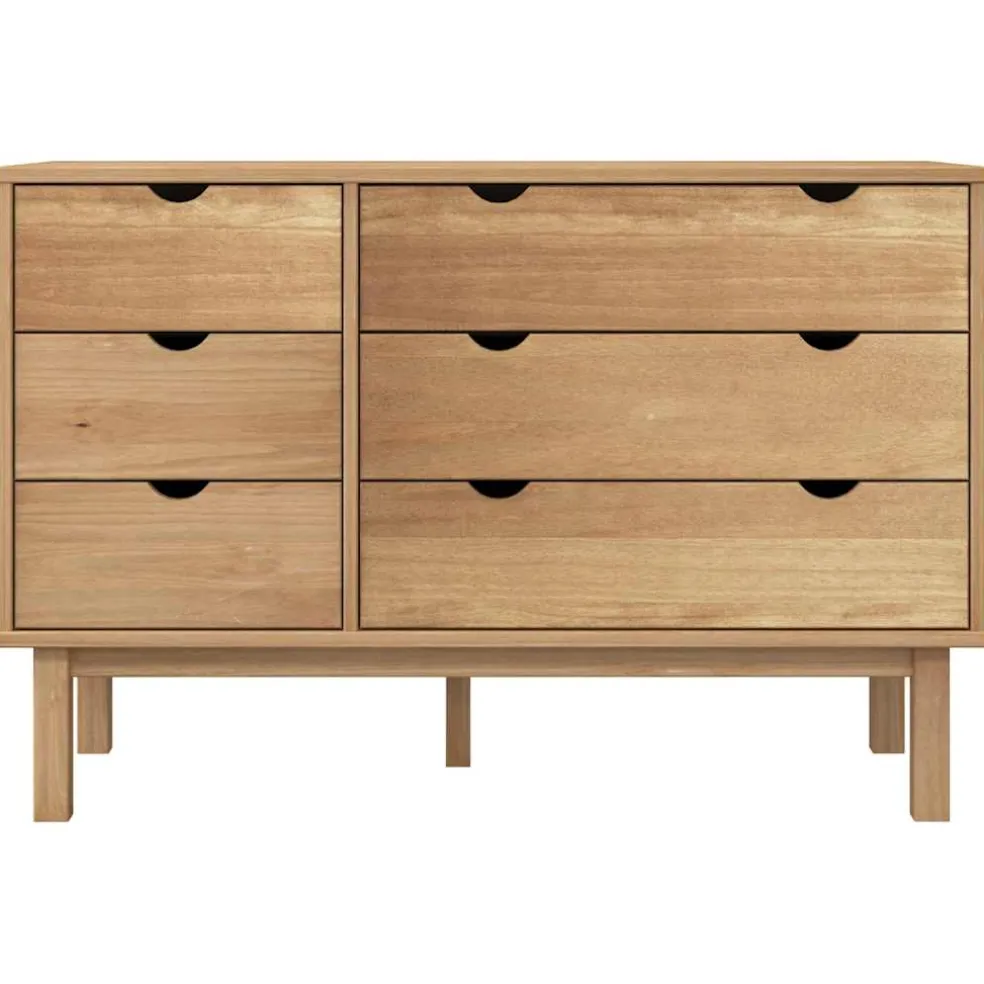 vidaXL Ladekast OTTA 111x43x73,5 cm massief grenenhout