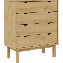 vidaXL Ladekast OTTA 76,5x39,5x90 cm massief grenenhout