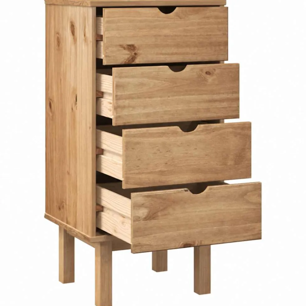 vidaXL Ladekast OTTA 45x39x90 cm massief grenenhout