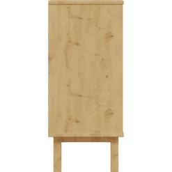 vidaXL Ladekast OTTA 76,5x39,5x90 cm massief grenenhout bruin en wit