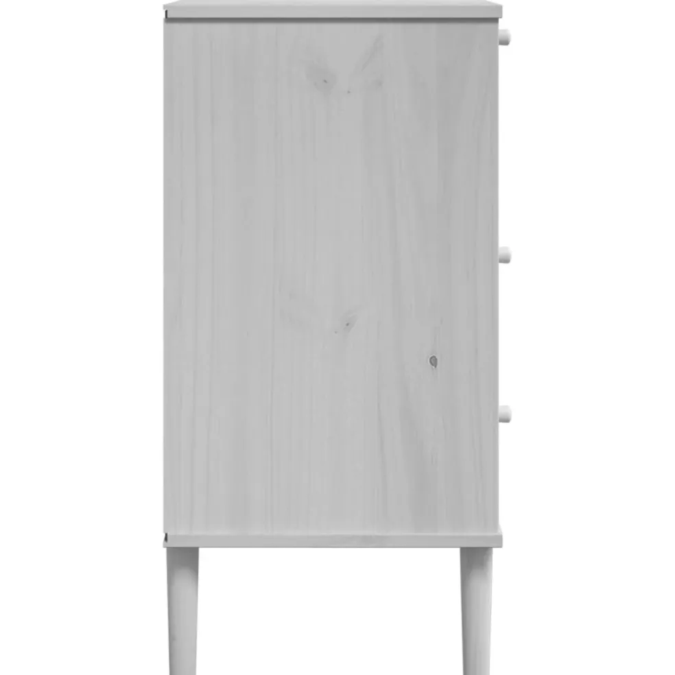 vidaXL Ladekast SENJA rattan-look 80x40x80 cm massief grenenhout wit