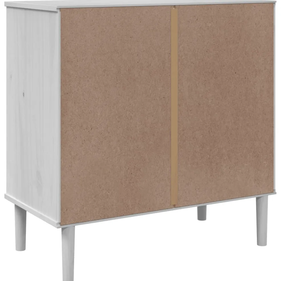 vidaXL Ladekast SENJA rattan-look 80x40x80 cm massief grenenhout wit